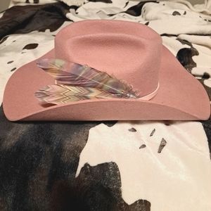 Hurricane felt /wool harvey pink cowboy hat